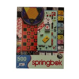 Sprinkbox 500-Piece Puzzle "Classic Board & Card Games" (New/Sealed)